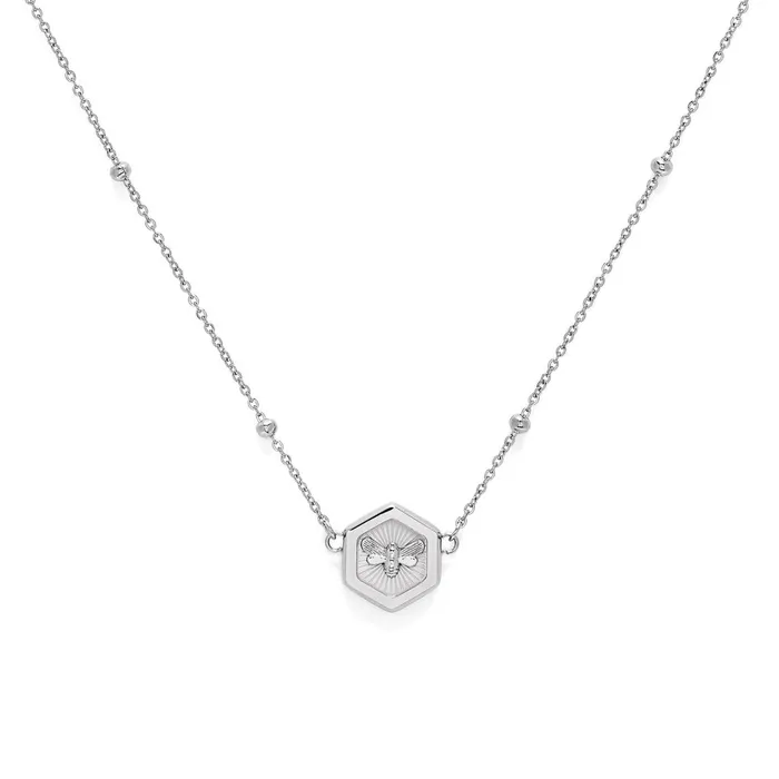 Olivia Burton Necklaces Women Minima Bee Silver Pendant Necklace