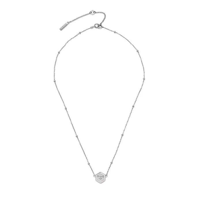 Olivia Burton Necklaces Women Minima Bee Silver Pendant Necklace