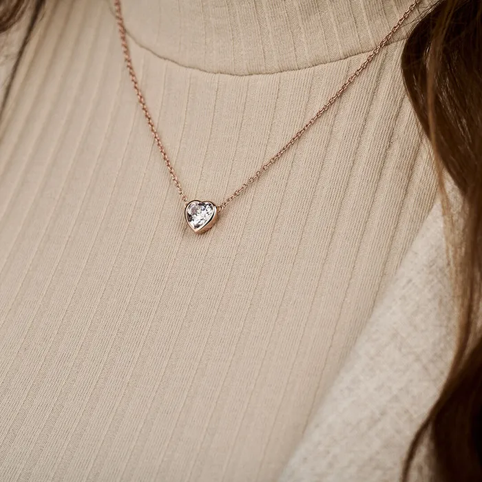 Olivia Burton Necklaces Women Rose Gold Heart Necklace