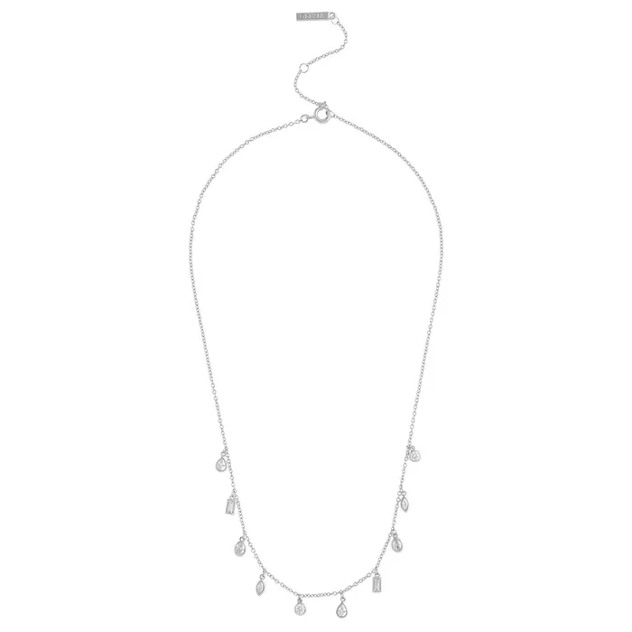 Olivia Burton Necklaces Women Silver Crystal Charm Necklace