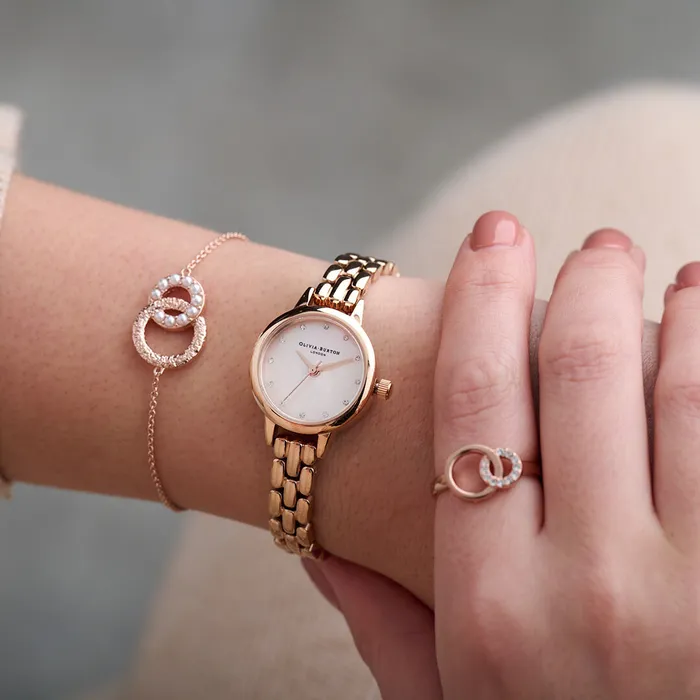 Olivia Burton Rings Women Rose Gold Interlink Ring