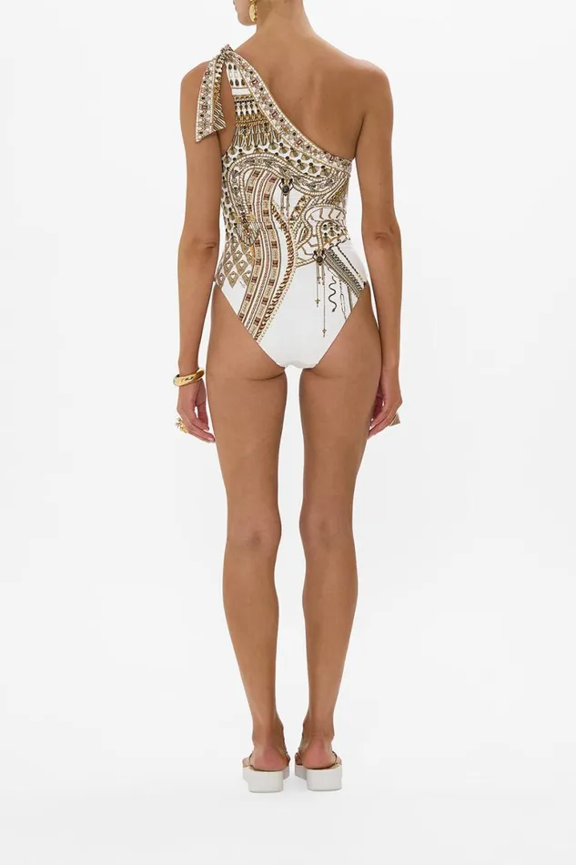 ONE SHOULDER TIE ONE PIECE WITH TRIM GODDESS ENERGY Goddess Energy Womens Camilla One Pieces ONE SHOULDER TIE ONE PIECE WITH TRIM GODDESS ENERGY Goddess Energy Womens Camilla One Pieces