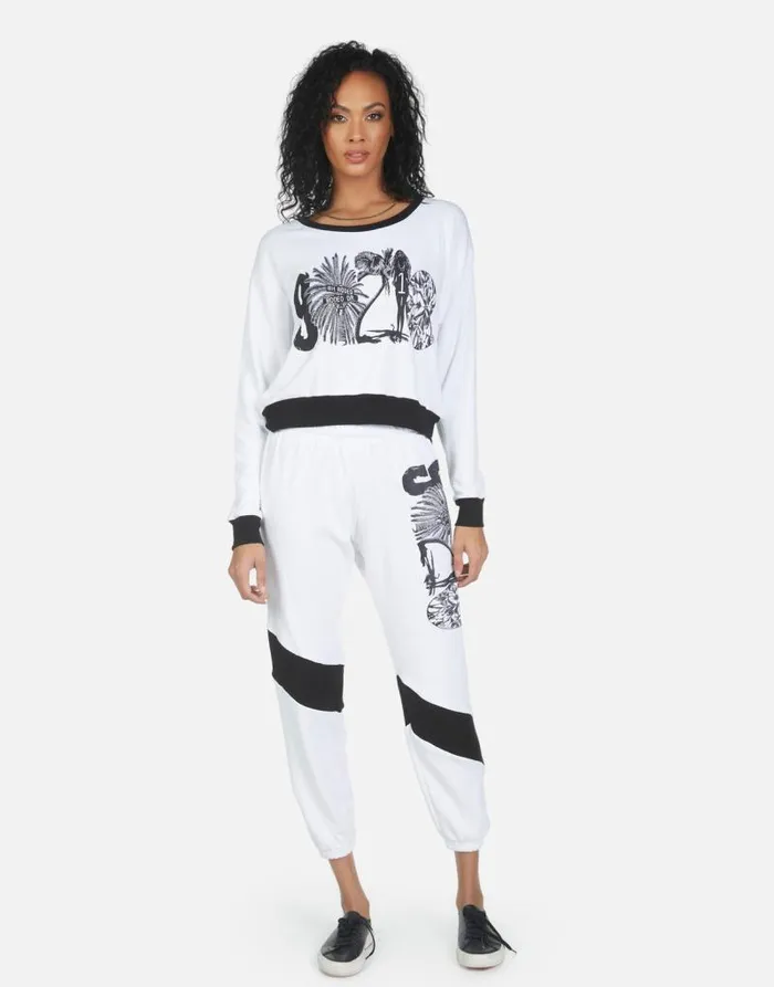 Ophelia 90210 White Women Lauren Moshi Long Sweatpants