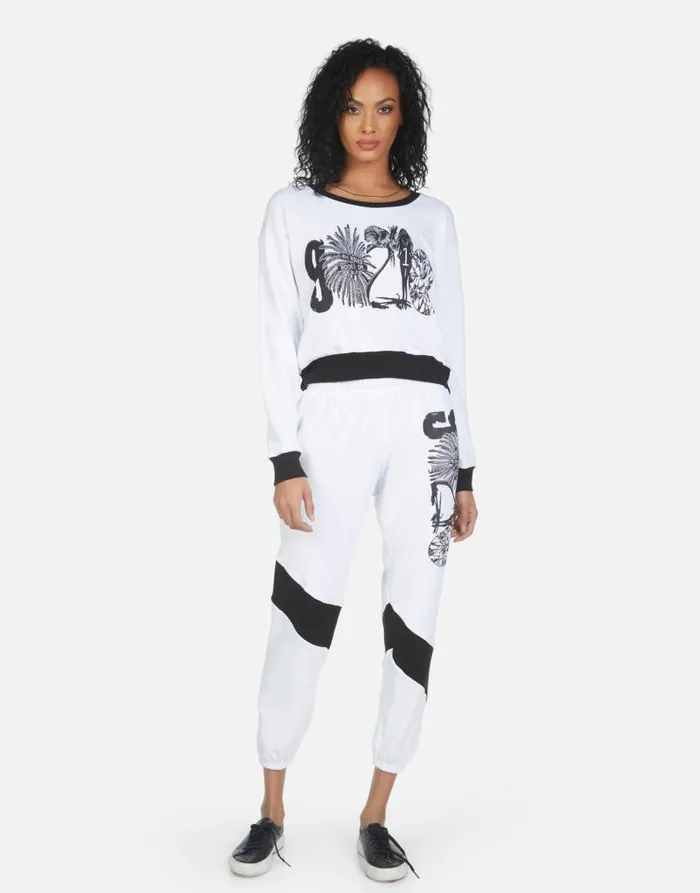 Ophelia 90210 White Women Lauren Moshi Long Sweatpants