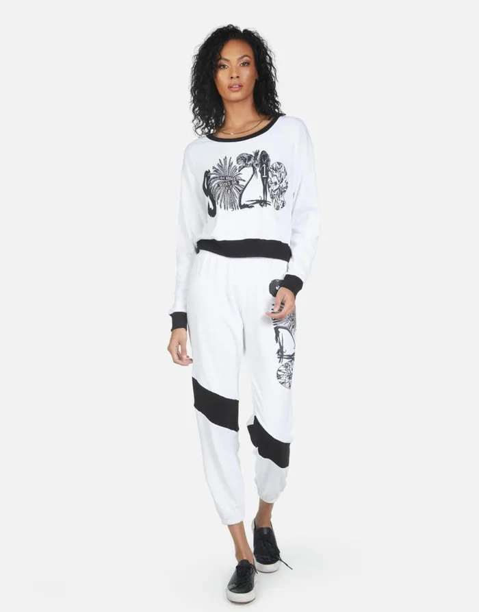 Ophelia 90210 White Women Lauren Moshi Long Sweatpants