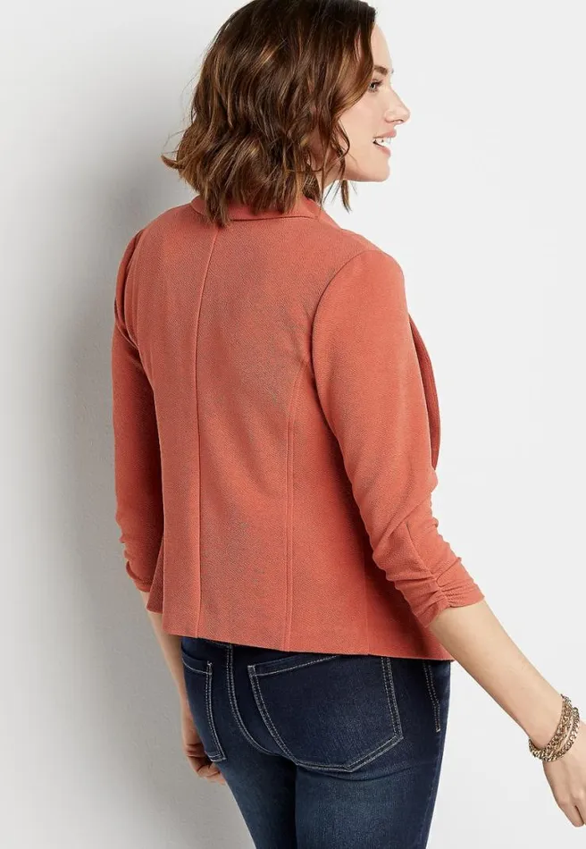 Orange Open Front Blazer Women Maurices Tops