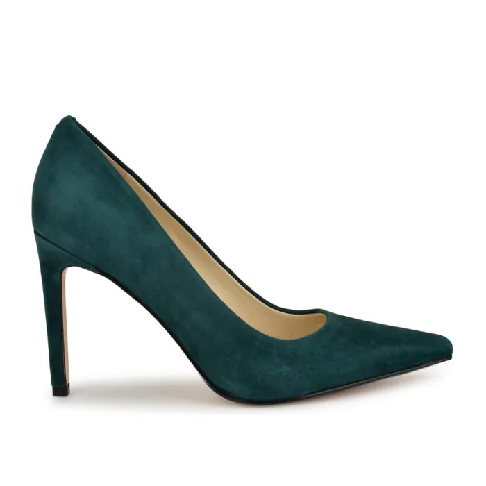 Oraye Dress Pumps Green Suede Women Nine West Heels