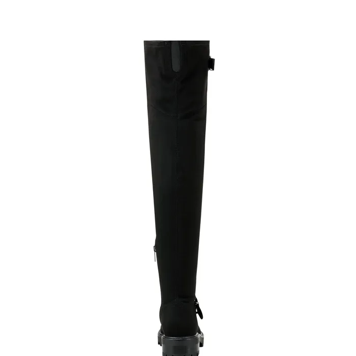 OTK Boots Marc Fisher Women Ganven Lug Sole Over The Knee Boot Black