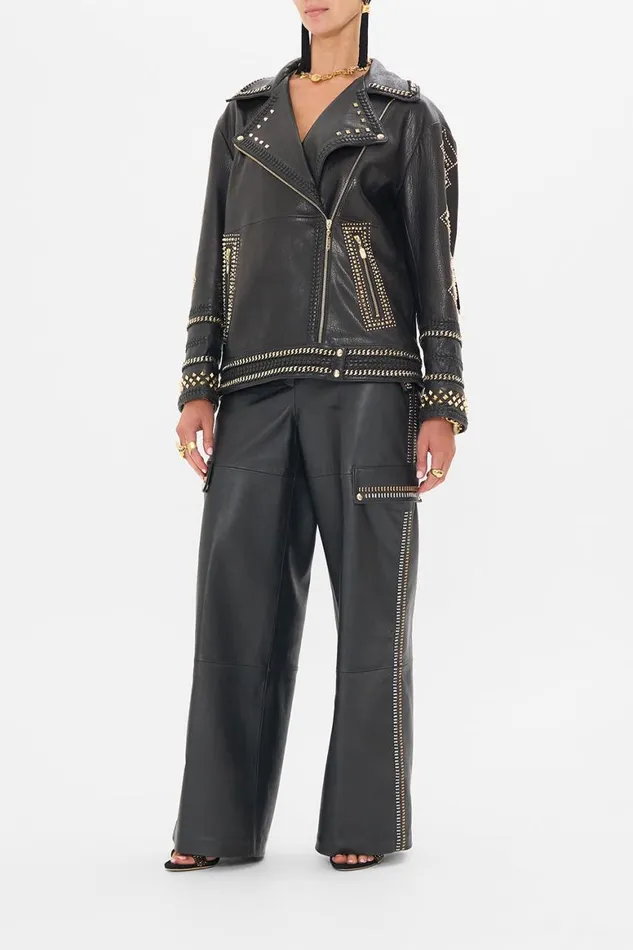 OVERSIZED LEATHER BIKER JACKET THEY CALLED HER NEFERTARI They Called Her Nefertari Womens Camilla Jackets