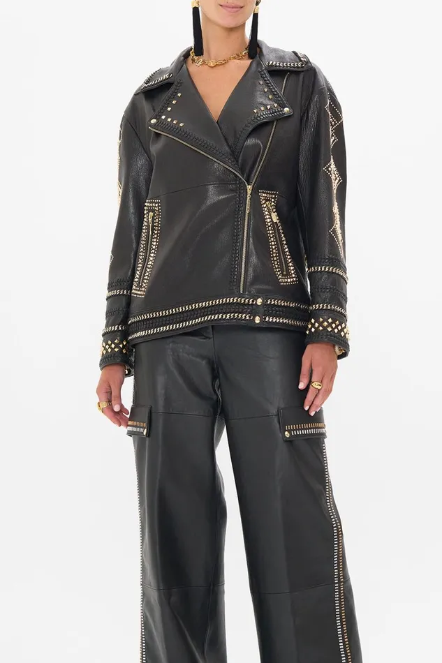 OVERSIZED LEATHER BIKER JACKET THEY CALLED HER NEFERTARI They Called Her Nefertari Womens Camilla Jackets