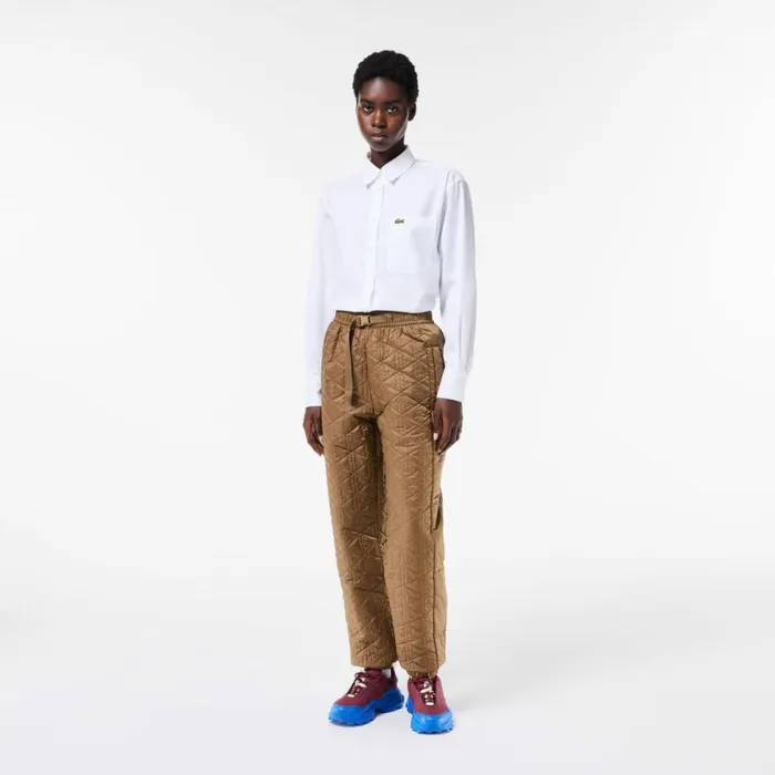 Pants and Leggings Women Lacoste Women039s Monogram Motif Sweatpants Brown Six