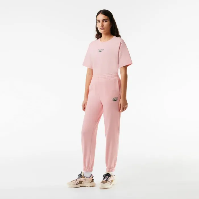 Pants and Leggings Women Lacoste Women039s Printed Sweatpants Waterlily Pink Kf9