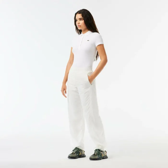 Pants and Leggings Women Lacoste Women039s Wide Leg Sweatpants White 70v