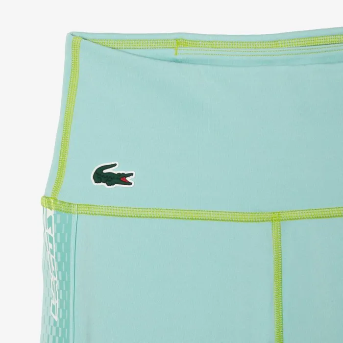 Pants and Leggings Women Lacoste Womens SPORT Logo Stripe UltraDry Leggings Light Green Green Light Green J6d