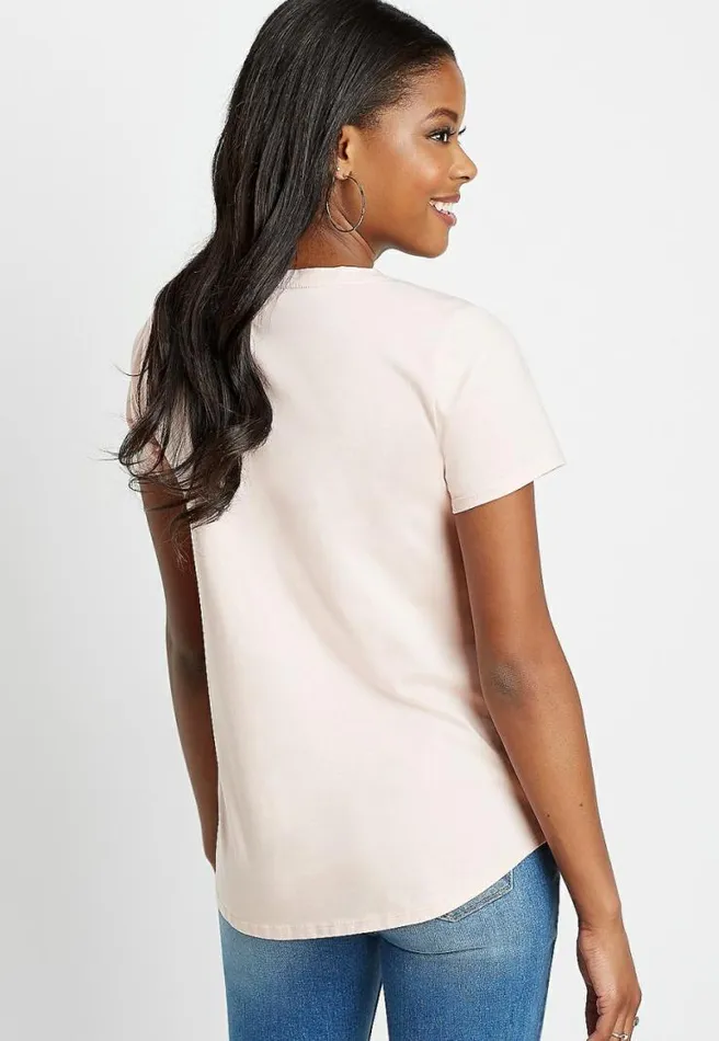 Pink Be Kind Or Be Quiet Graphic Tee Women Maurices Tops