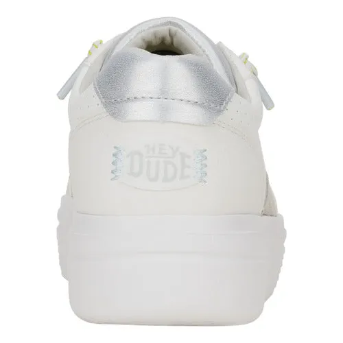 Platforms Apparel Hudson Lift Sport Shimmer WhiteDawn Blue heydude