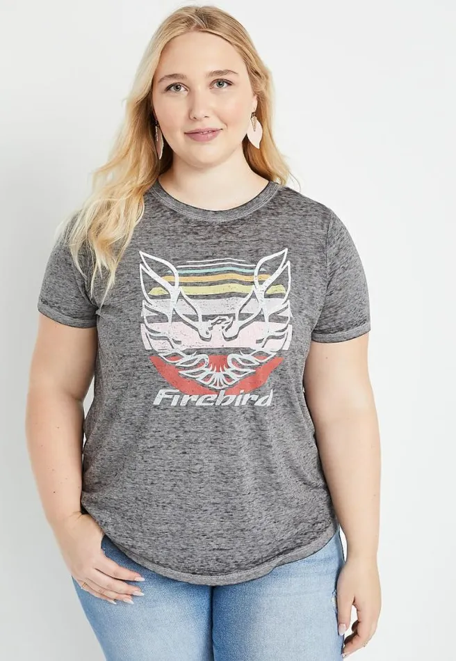 Plus Size Gray Firebird Graphic Tee Women Maurices Plus Tops