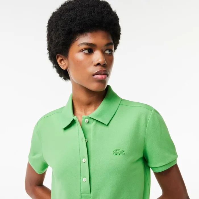 Polos Women Lacoste Women039s L12D Slim Fit Stretch Mini Piqu Polo Sorrel Green Ixu