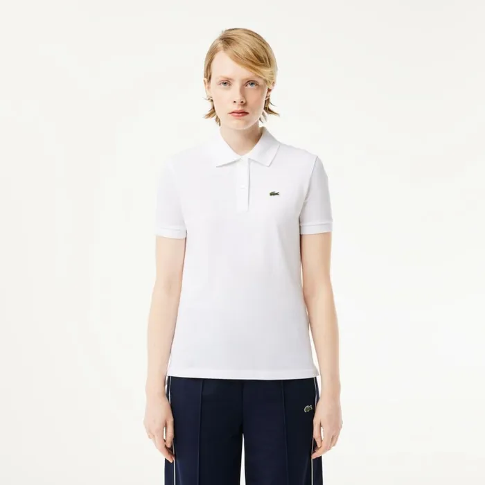 Polos Women Lacoste Women039s Regular Fit Soft Cotton Petit Piqu Polo White 001
