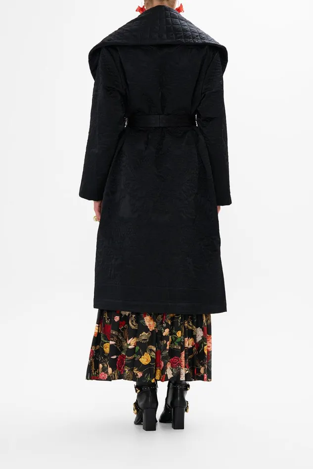 PUFFER LONG WRAP COAT MAGIC IN THE MANUSCRIPTS Magic In The Manuscripts Womens Camilla Jackets PUFFER LONG WRAP COAT MAGIC IN THE MANUSCRIPTS Magic In The Manuscripts Womens Camilla Jackets