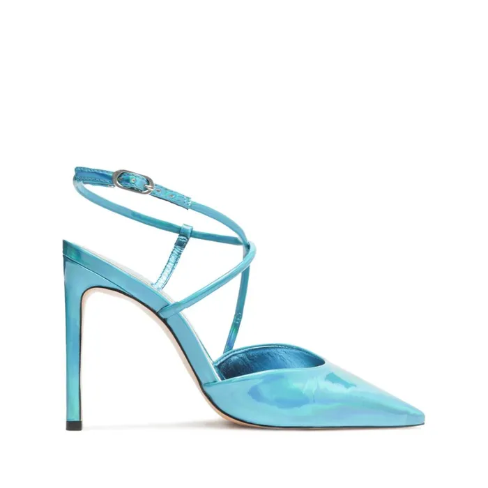 Pumps Aimee Specchio Leather Pump Blue Schutz Shoes Pumps