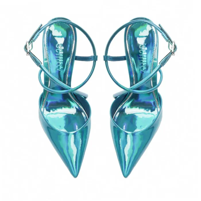 Pumps Aimee Specchio Leather Pump Blue Schutz Shoes Pumps