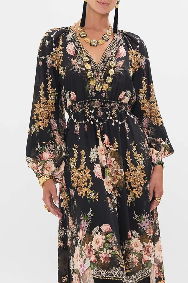 RAGLAN SHIRRED WAIST DRESS DYNASTY DAZE Dynasty Daze Womens Camilla Dresses