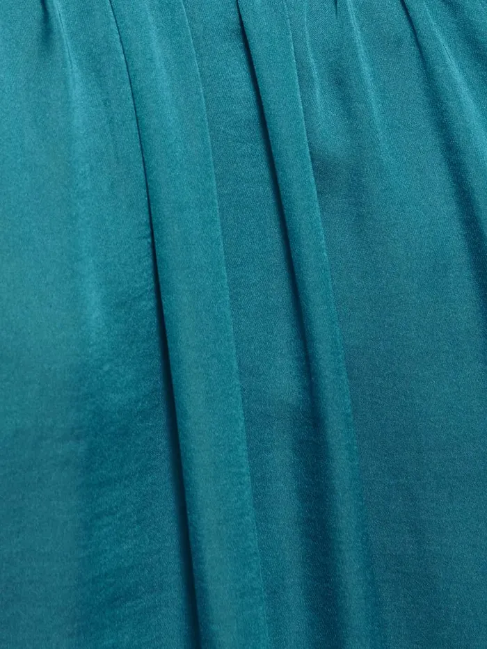 Recycled Satin Frill Neck Top Blue Women Jigsaw Shirts and Tops