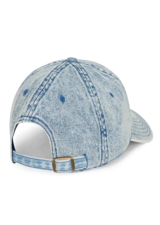 Reina Denim Lip Patch Washed Denim Women Lauren Moshi Hats Reina Denim Lip Patch Washed Denim Women Lauren Moshi Hats