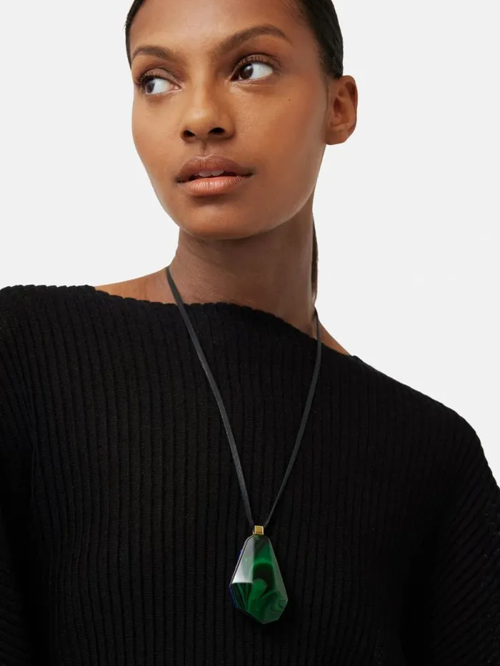 Resin Cord Necklace Multi Women Jigsaw Jewellery