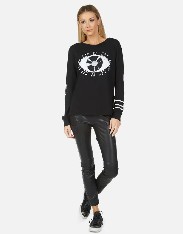 Rooney Record Eye Black Women Lauren Moshi Long Sleeve