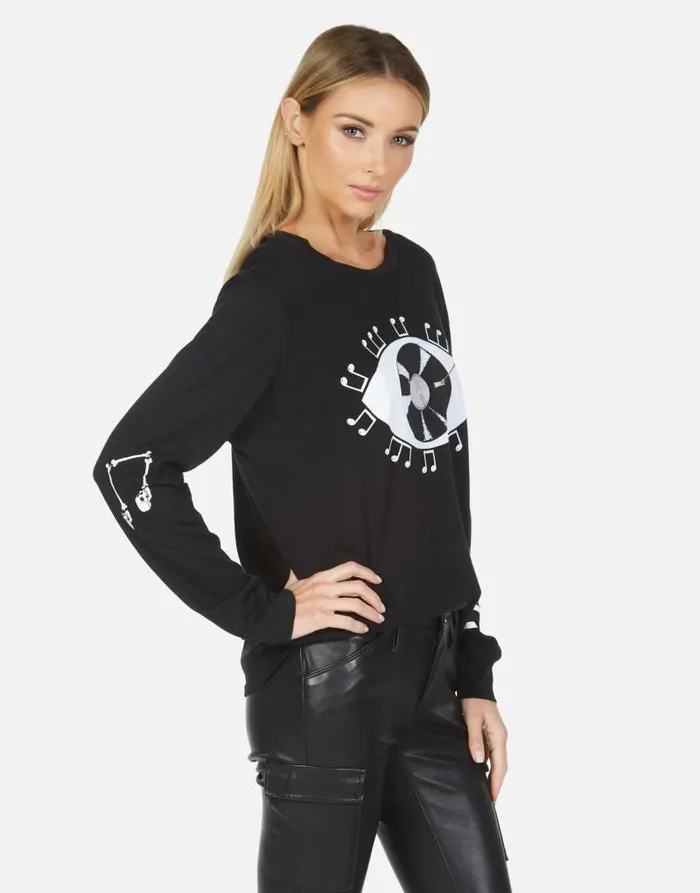Rooney Record Eye Black Women Lauren Moshi Long Sleeve