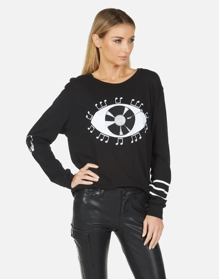 Rooney Record Eye Black Women Lauren Moshi Long Sleeve