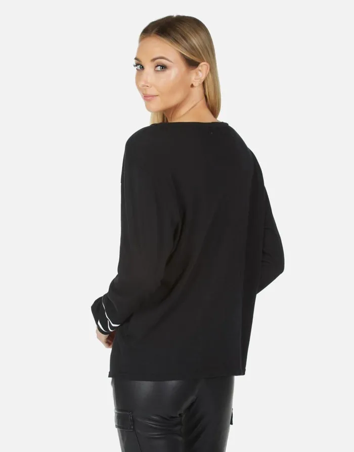Rooney Record Eye Black Women Lauren Moshi Long Sleeve