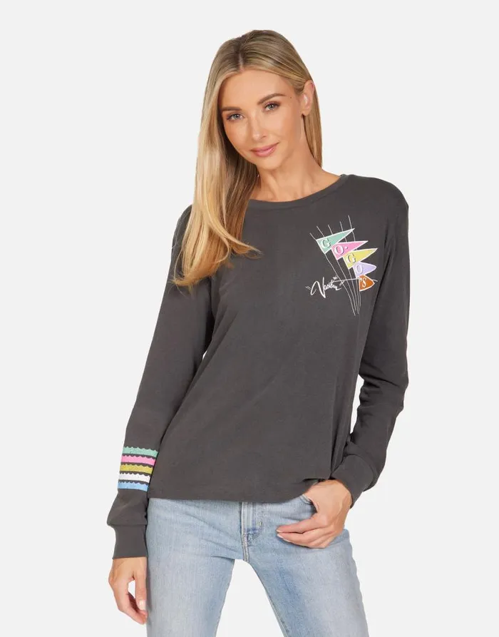 Rooney The GOGO039s Vacation Tour Pigment Black Women Lauren Moshi Long Sleeve