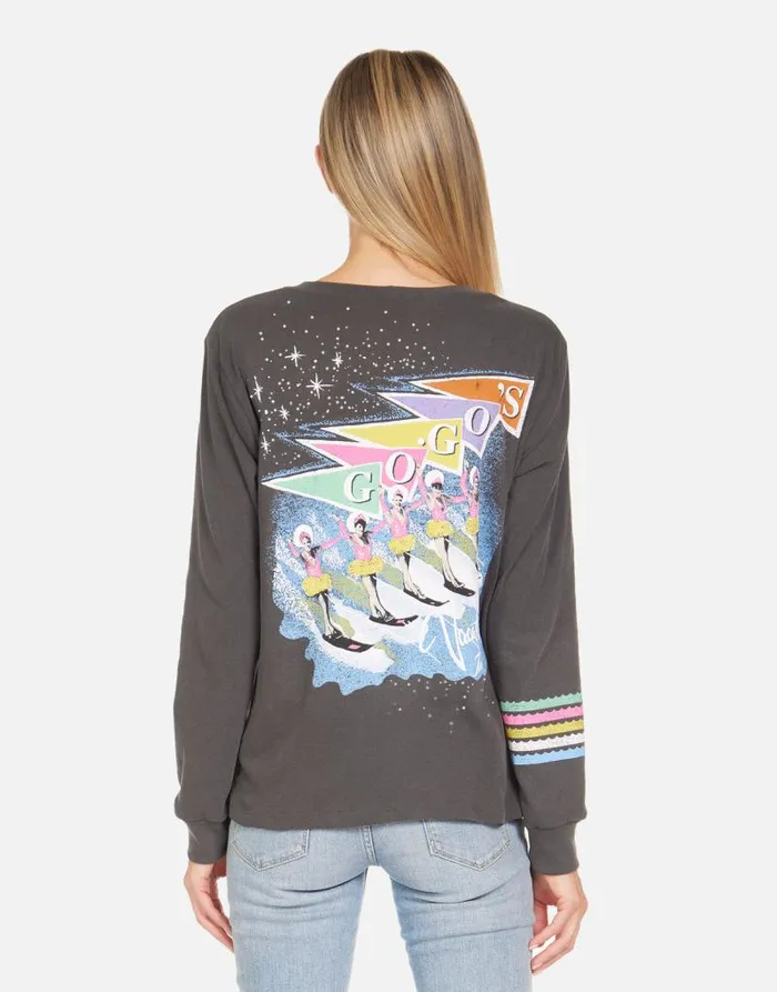 Rooney The GOGO039s Vacation Tour Pigment Black Women Lauren Moshi Long Sleeve