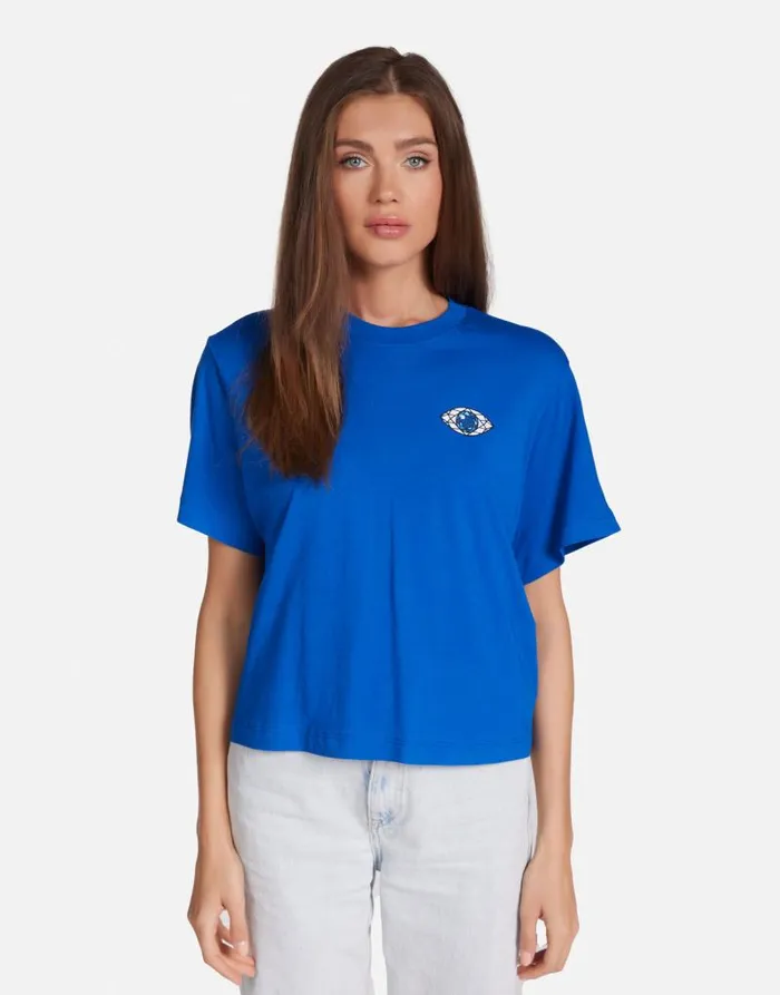 Rue Sapphire Eye Vibrant Blue Women Lauren Moshi Short Sleeve