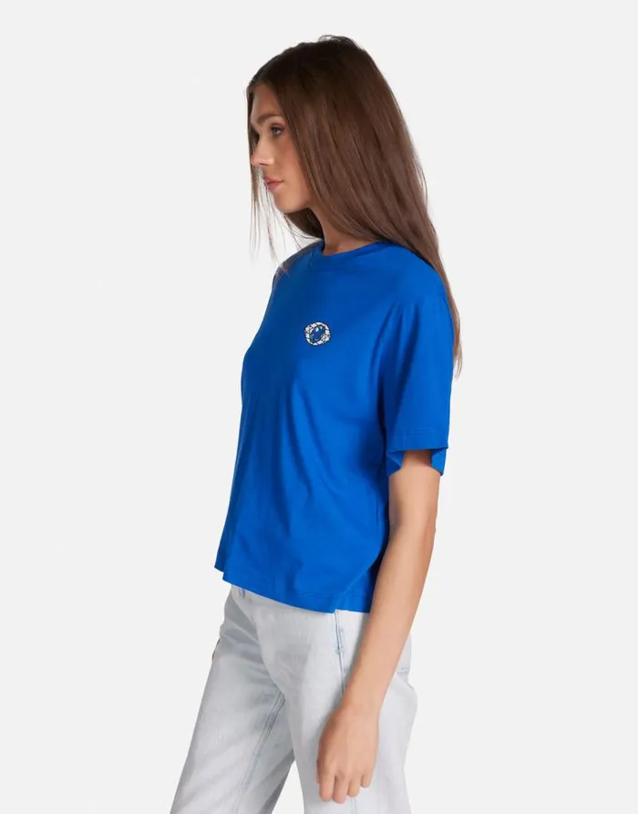 Rue Sapphire Eye Vibrant Blue Women Lauren Moshi Short Sleeve