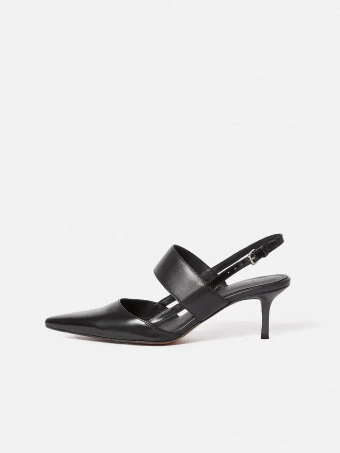 Russo Kitten Heel Black Women Jigsaw Heels