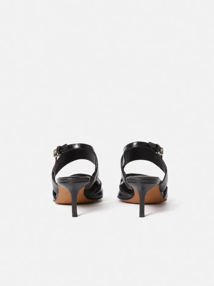 Russo Kitten Heel Black Women Jigsaw Heels