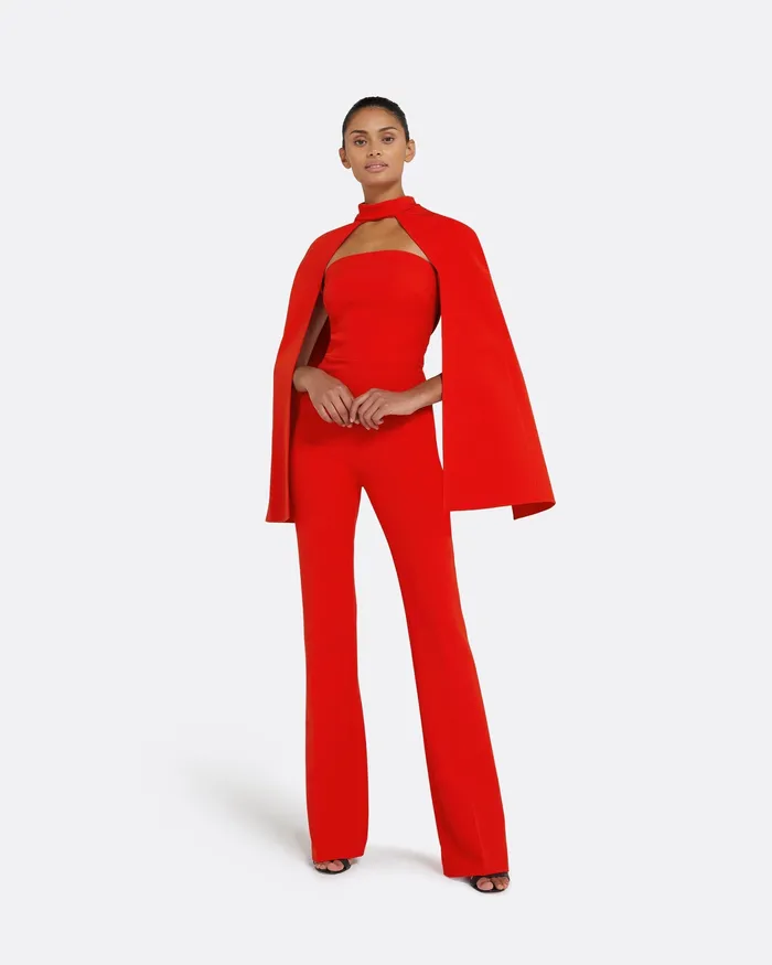 Safiyaa Agnes Cherry Red Harness Cherry Red Women Capes and Harnesses