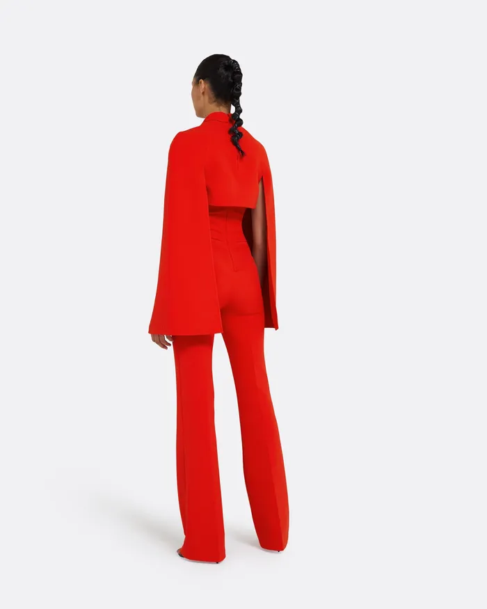 Safiyaa Agnes Cherry Red Harness Cherry Red Women Capes and Harnesses
