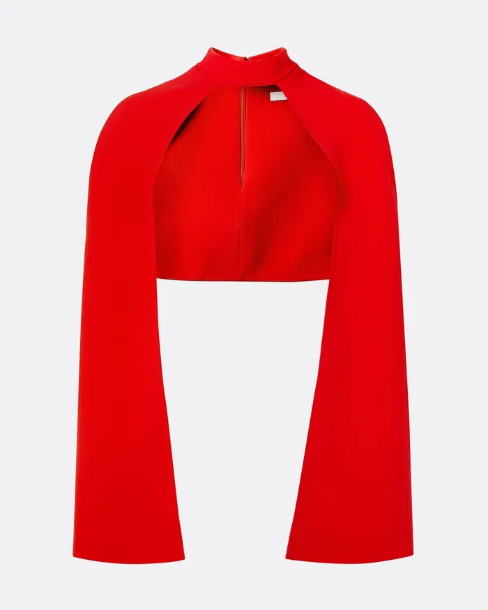 Safiyaa Agnes Cherry Red Harness Cherry Red Women Capes and Harnesses
