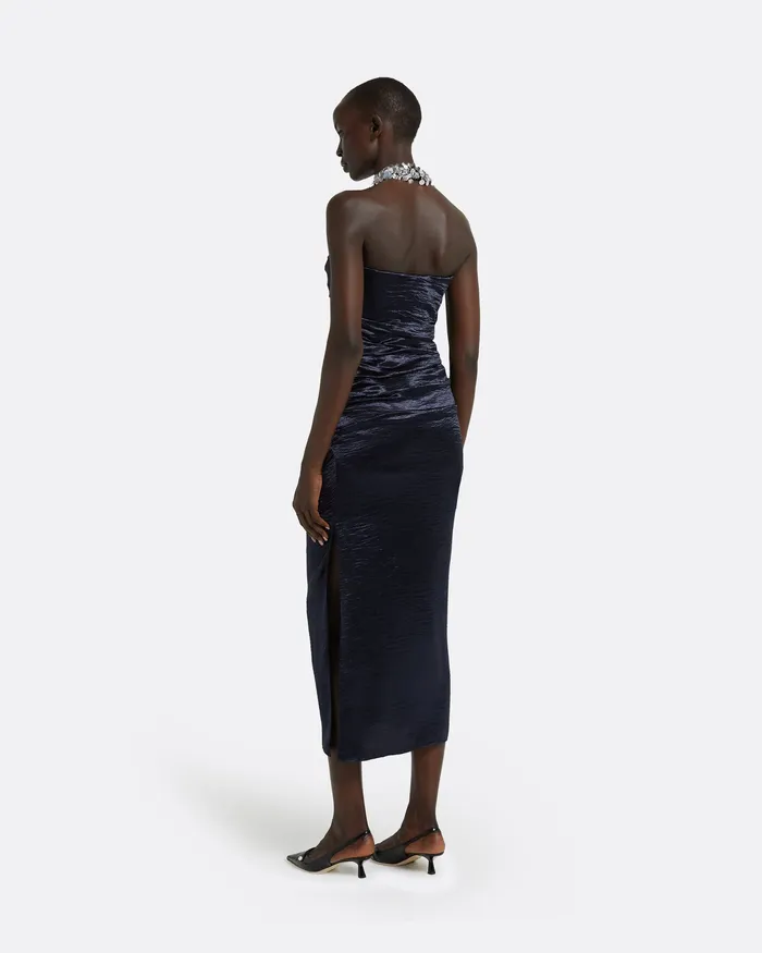 Safiyaa Azra Maritime Midi Dress Maritime Blue Women Dresses