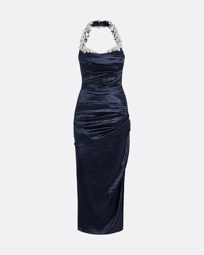 Safiyaa Azra Maritime Midi Dress Maritime Blue Women Dresses