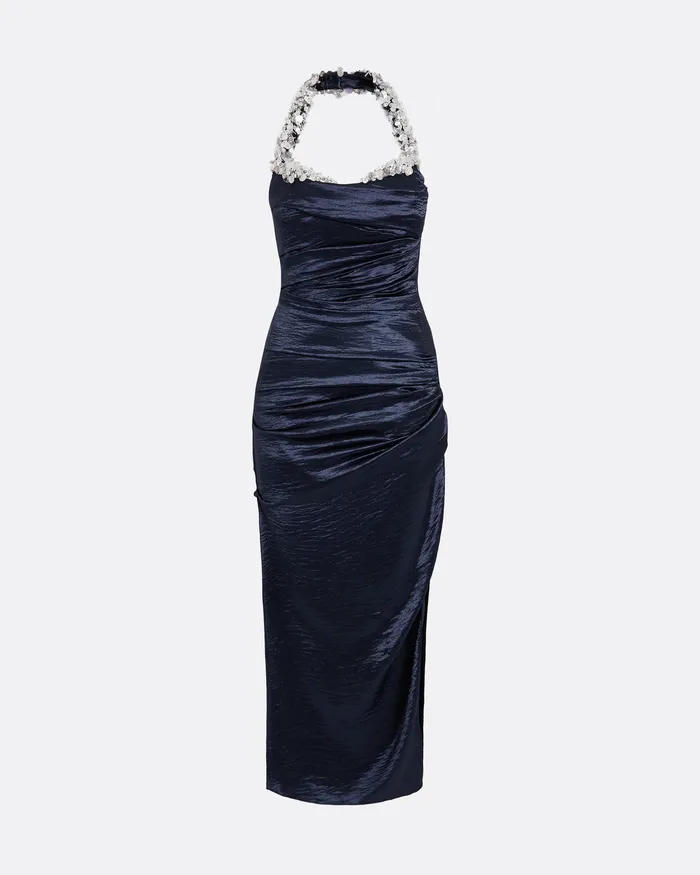 Safiyaa Azra Maritime Midi Dress Maritime Blue Women Dresses