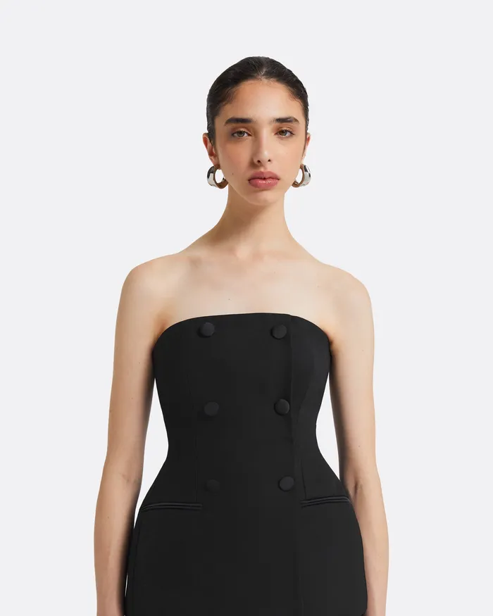 Safiyaa Berfin Black Top Black Women Tops