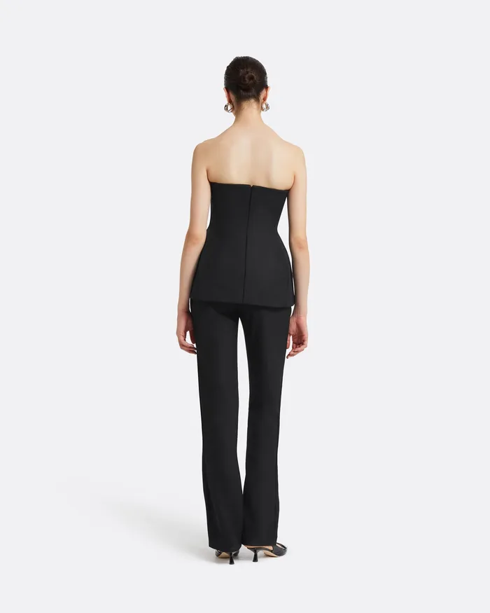 Safiyaa Berfin Black Top Black Women Tops