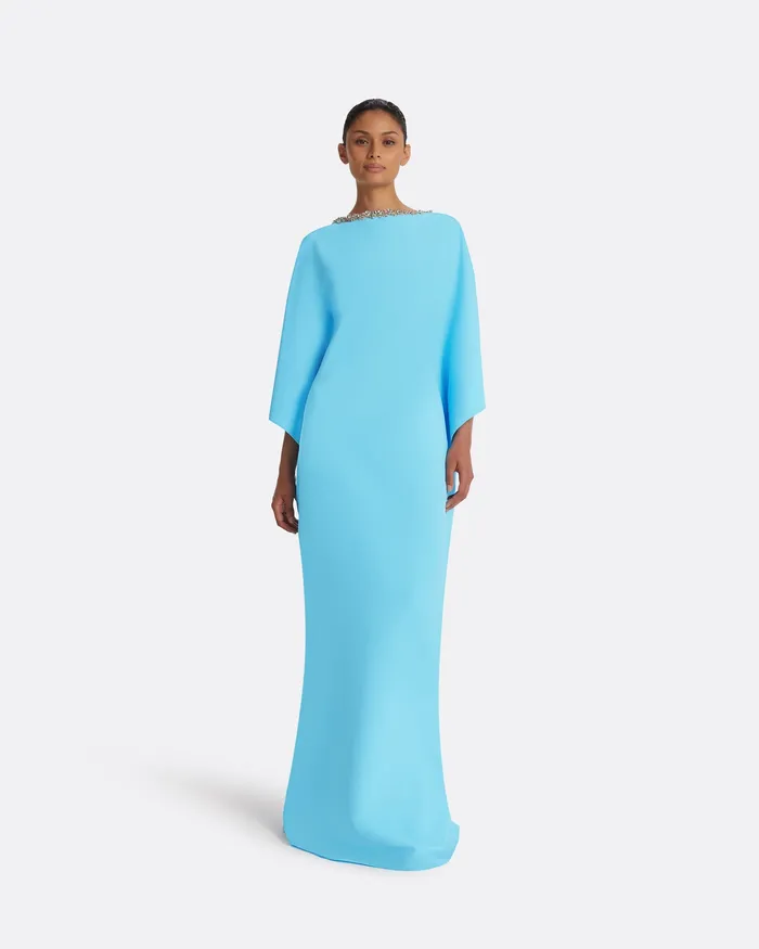 Safiyaa Icons Women Amarella Topaz Long Dress Topaz