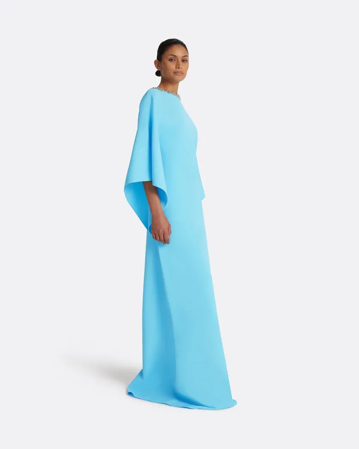 Safiyaa Icons Women Amarella Topaz Long Dress Topaz